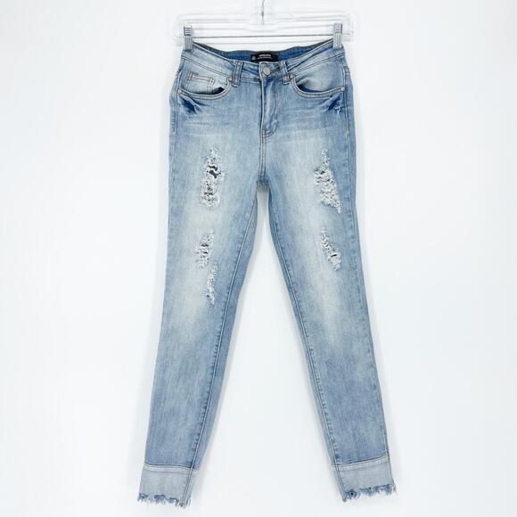 Missguided Mid Rise Authentic Skinny Ripped Jeans Size 4 - Picture 1 of 9